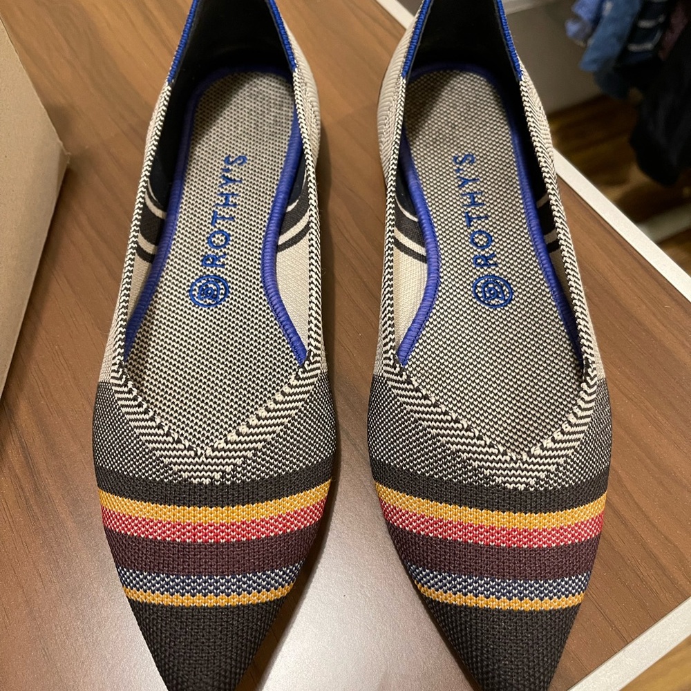 Rothy’s Inverse Stripe Points SIZE 10